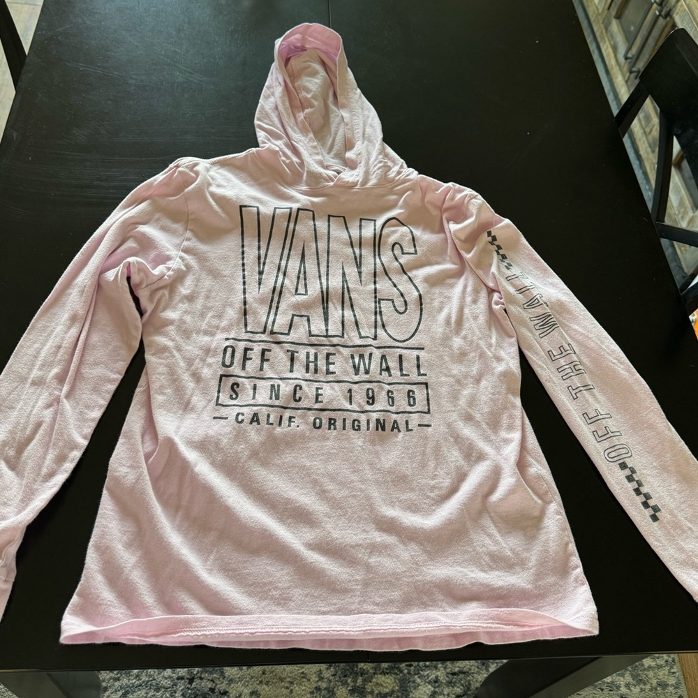 Vans Pink Graphic Logo Hooded Pullover